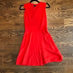 Theory, Red Orange A Line Dress, Small